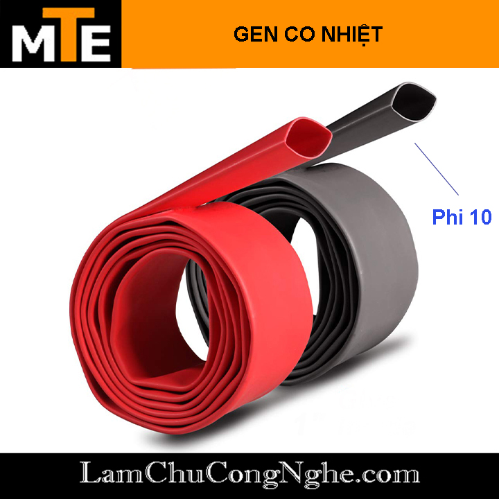 1 mét ống gen co nhiệt cách điện - Phi 10