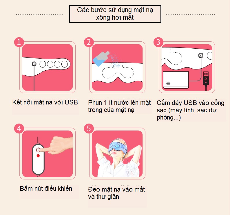 Mặt nạ xông hơi mắt USB Thông Minh 3 Chế Độ Nhiệt  MAU XÁM Tùy Chỉnh thư giãn xua tan căng thẳng, giúp máu lưu thông, dưỡng mắt giảm quầng thâm, lựa chọn tốt cho làm đẹp và giấc ngủ sâu