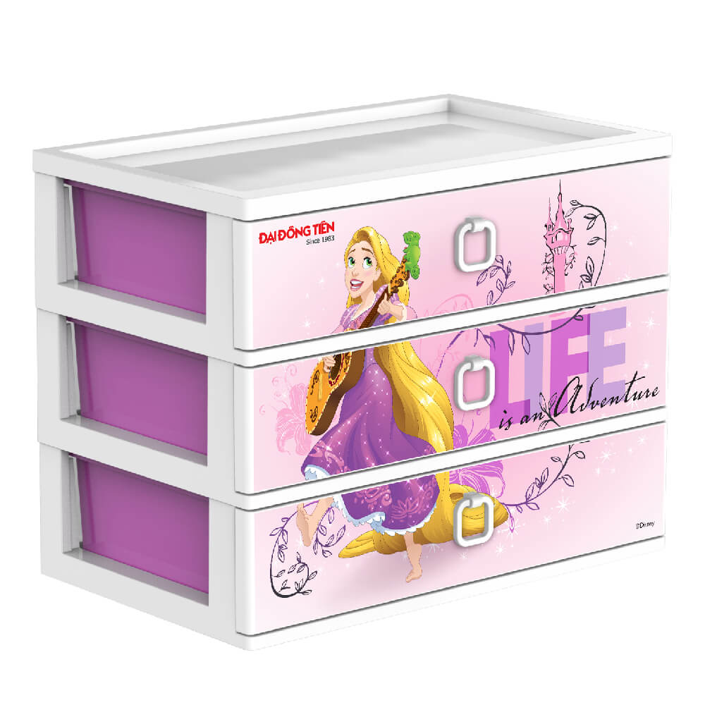Tủ nhựa mio-s dp 3 ngăn bộ sưu tập công chúa disney đại đồng tiến t1620dp
