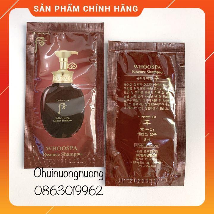 Combo 10 gói dầu gội đông y whoo Spa essence Shampoo 8ml.