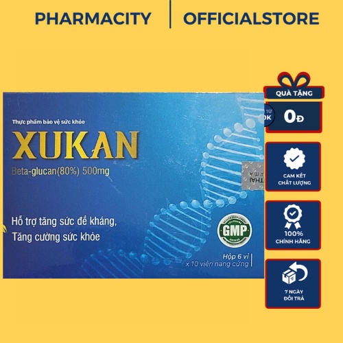 Viên uống betaglucan 500mg xukan hàm lượng cao hỗ trợ đào thải vi.rut hpv sùi mào gà ra khỏi cơ thể