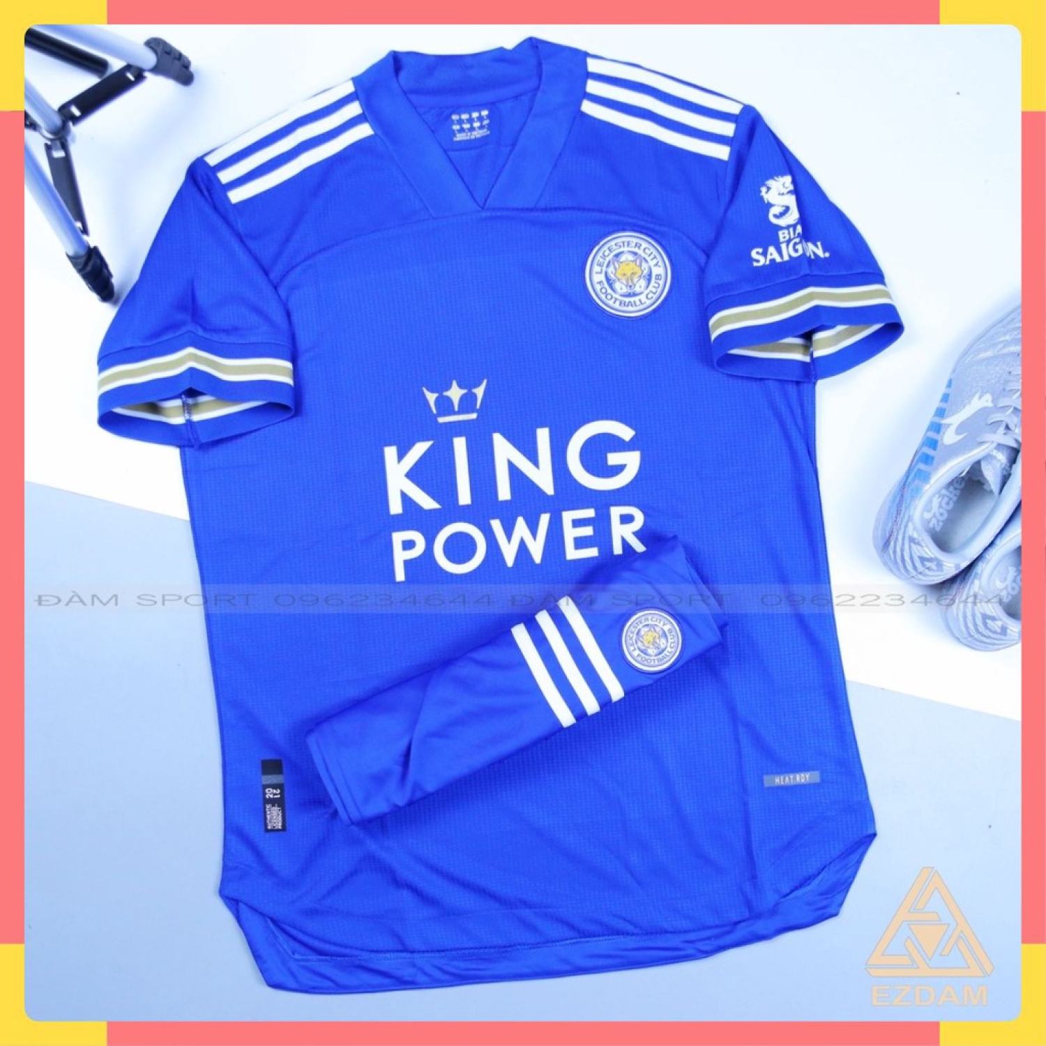 Áo bóng đá Leicester City xanh dương Sân nhà 2020-2021- Áo Đá Banh Đẹp ĐÀM SPORT 3