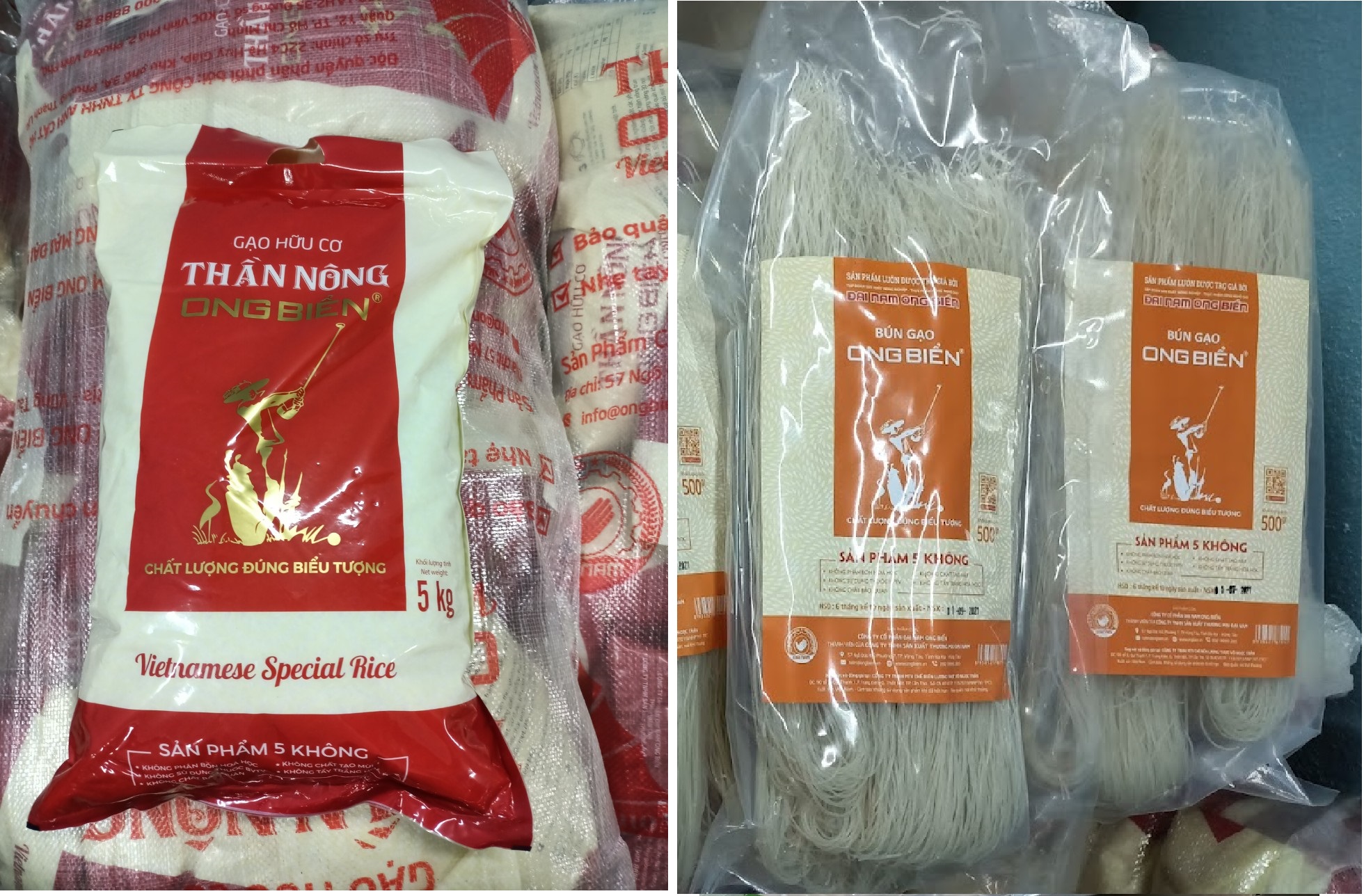 COMBO 5KG GẠO HỮU CƠ ONG BIỂN + 1 KG BÚN GẠO ONG BIỂN GIÀU MIMOLACTONE A & B -TỐT CHO SỨC KHỎE NGƯỜI TIỂU ĐƯỜNG,GOUT,BÉO PHÌ,TIM MẠCH... [BAO NGAN AIRTICKET]