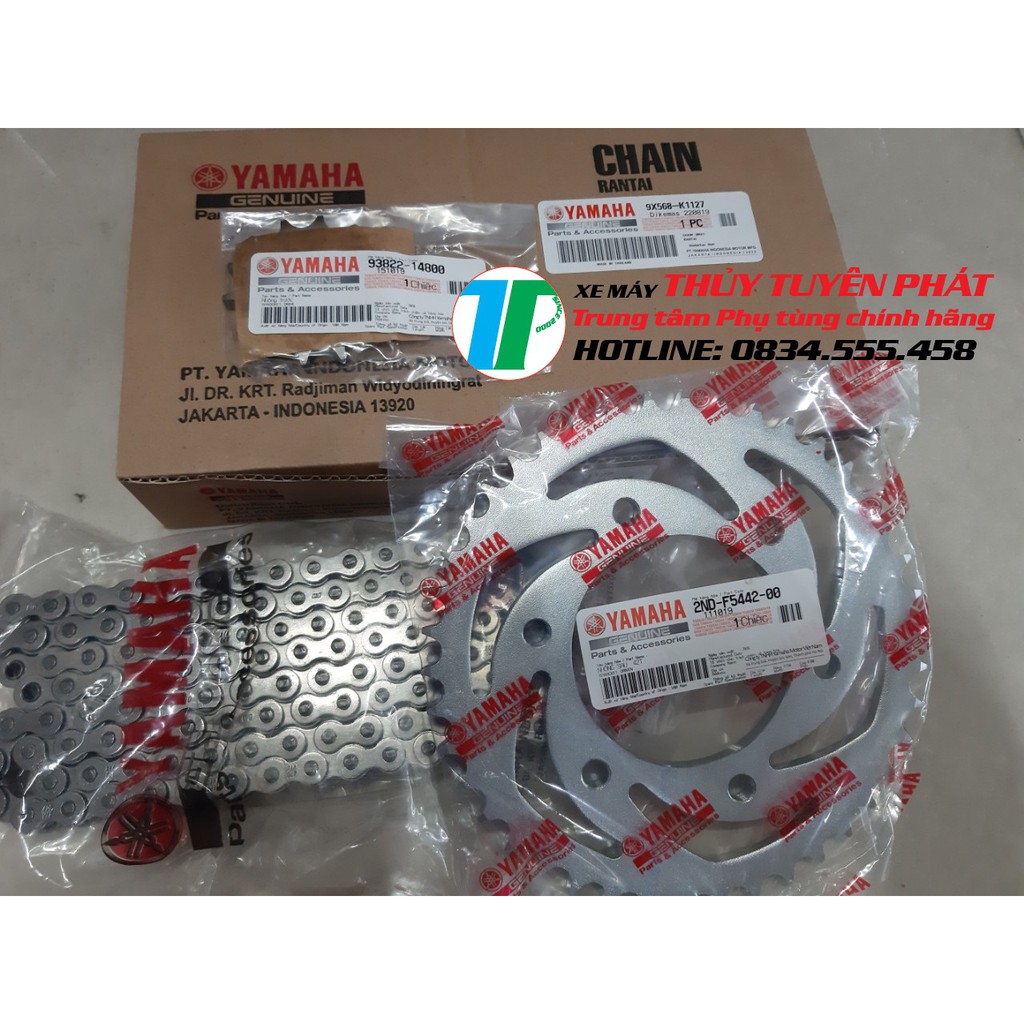Bộ Nhông sên dĩa Có sên TFX dành cho các loại xe chính hãng Yamaha ,sên do DID gia g