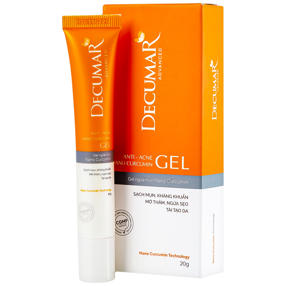 Gel bôi ngừa mụn Nano Nghệ Decumar Advanced 20gr, hết sẹo thâm hiệu quả