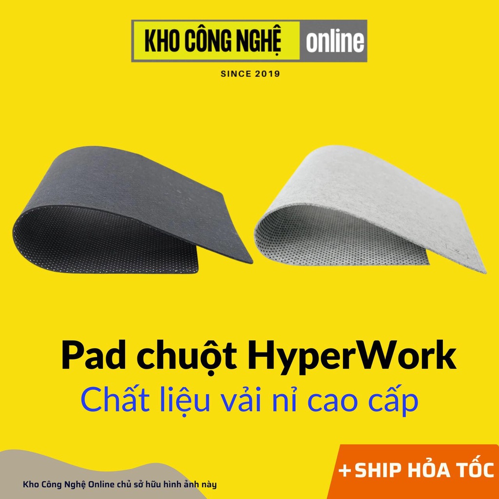 Pad chuột HyperWork chất liệu vải nỉ cao cấp (60x120cm)