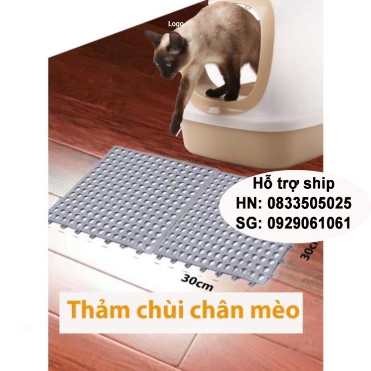 Thảm chùi chân mèo - Thảm nhựa lót sàn chó chống lọt chân