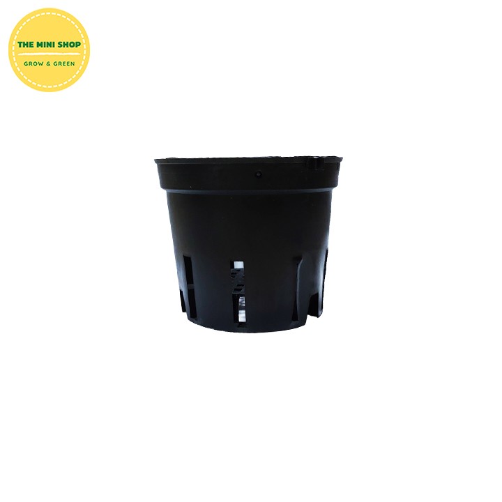 Chậu trồng cây - Chậu nhựa đen trồng hoa lan, cây cảnh, nhựa dày bền f14