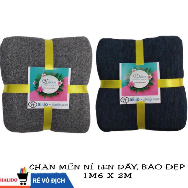 Chăn mền nỉ len dầy thái lan – halido – kích thước 1m6x2m – trọng lượng 250-600gr - mềm mịn mươt