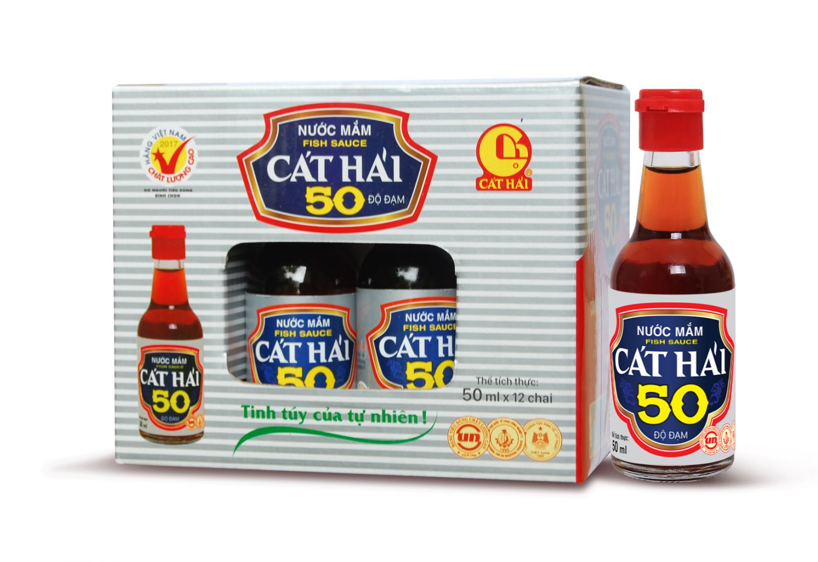 Hộp 12 Chai Nước mắm Cát Hải 50 Độ Đạm 50ml