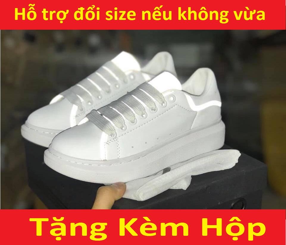 Giày thể thao nam nữ thời trang mcq trắng phản quang - hàng sfvn - giày - giay nam - giay - giày nữ - giày nam - giày nam đẹp - giày cao gót - giay nu - giay dep - giày thể thao nữ - giày đẹp - giày sneaker nữ - giày nữ đẹp