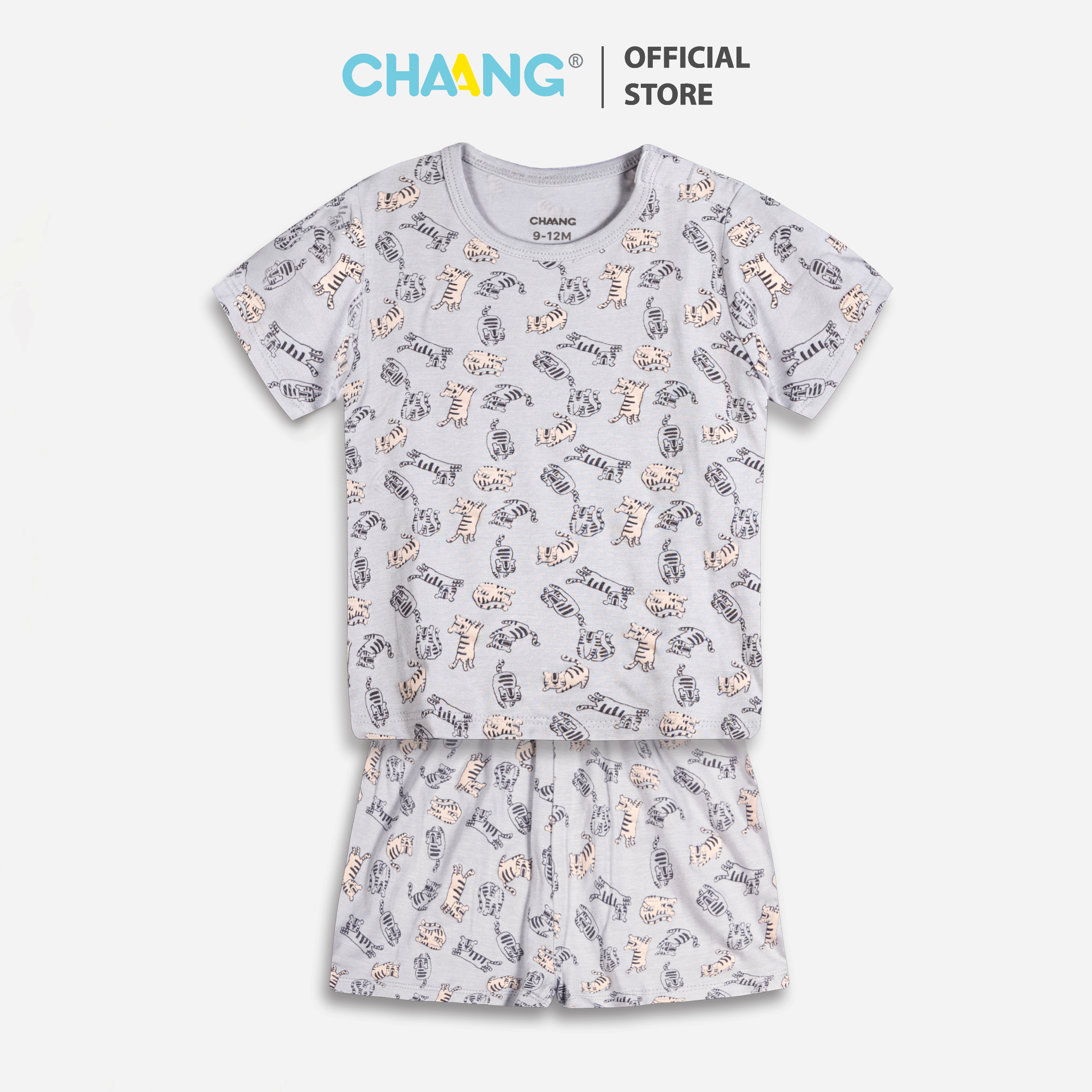 Bộ cộc cúc vai Tigger hổ xám cho bé Chaang