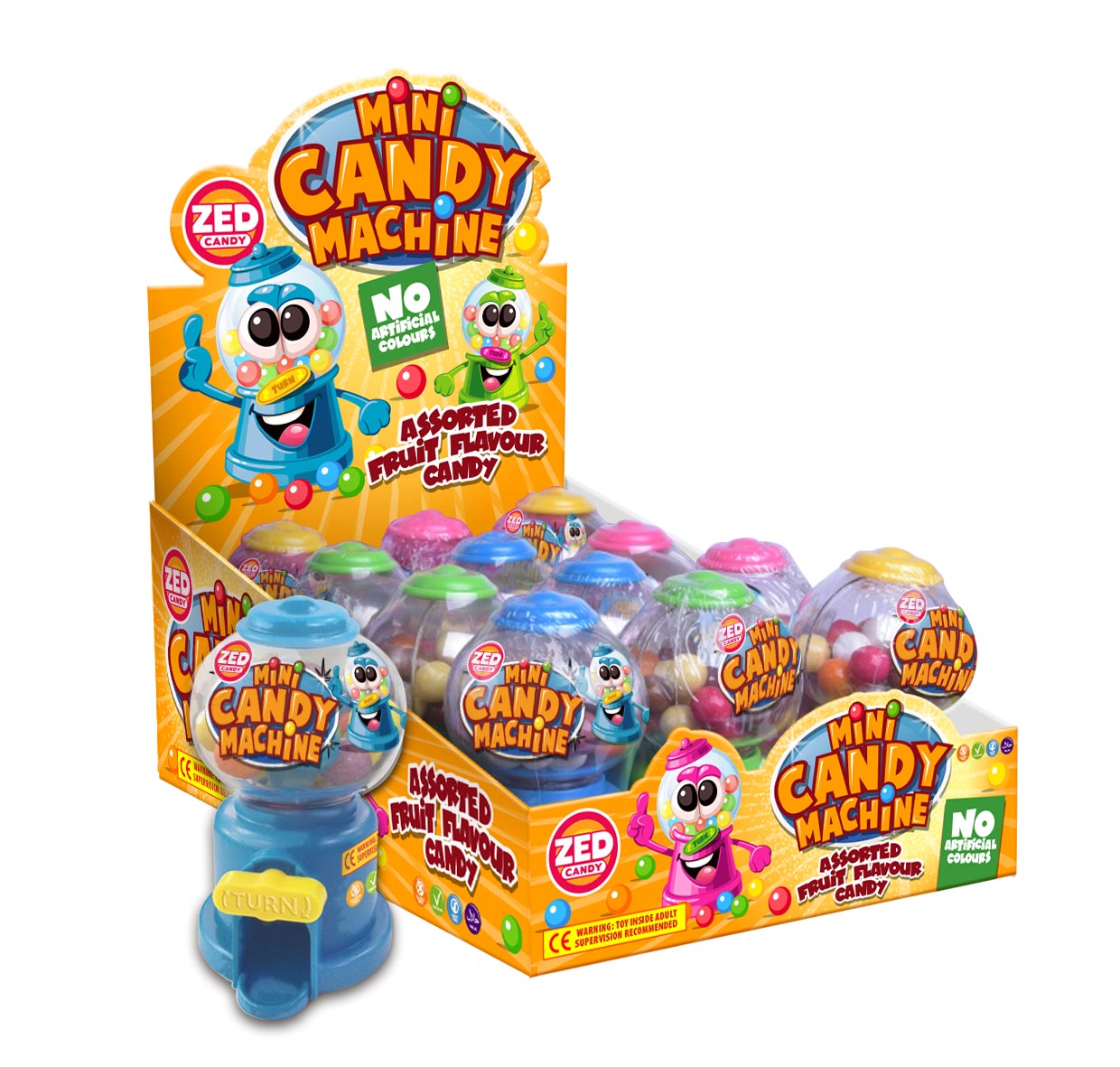 Máy bán kẹo đồ chơi Mini Candy Machine cho bé nhiều vị hoa quả hãng Zed Candy