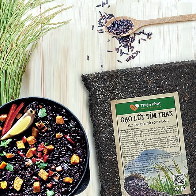 [HCM]Gạo lứt tím than - thiện phát 1kg