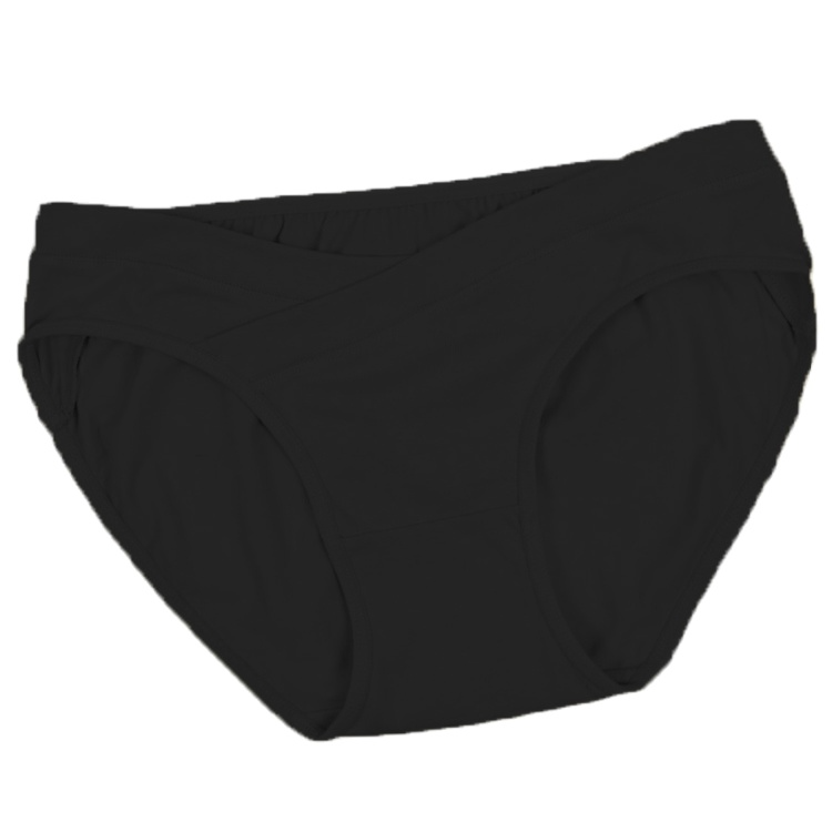 Quần lót bầu 100% cotton đắp chéo sau sinh đen BL