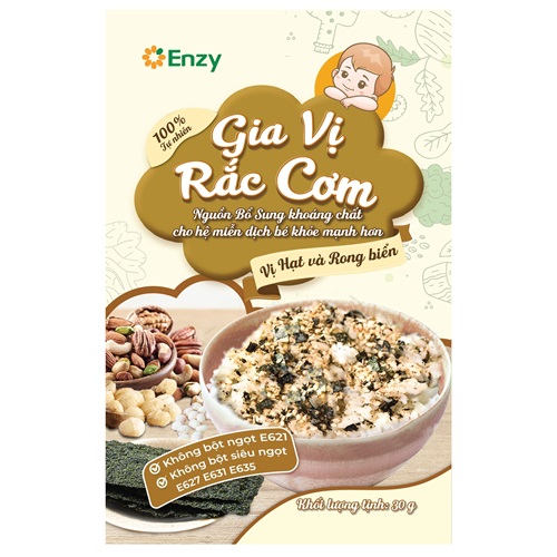 Gia vị rắc cơm vị hạt & rong biển Enzy 30g