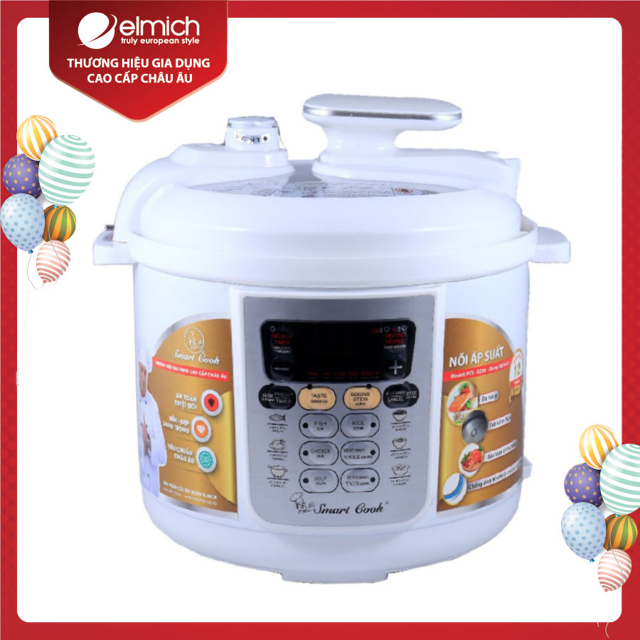 Nối áp suất điện elmich smart cook dung tích 5l pcs-0239 bảo hành 25 tháng