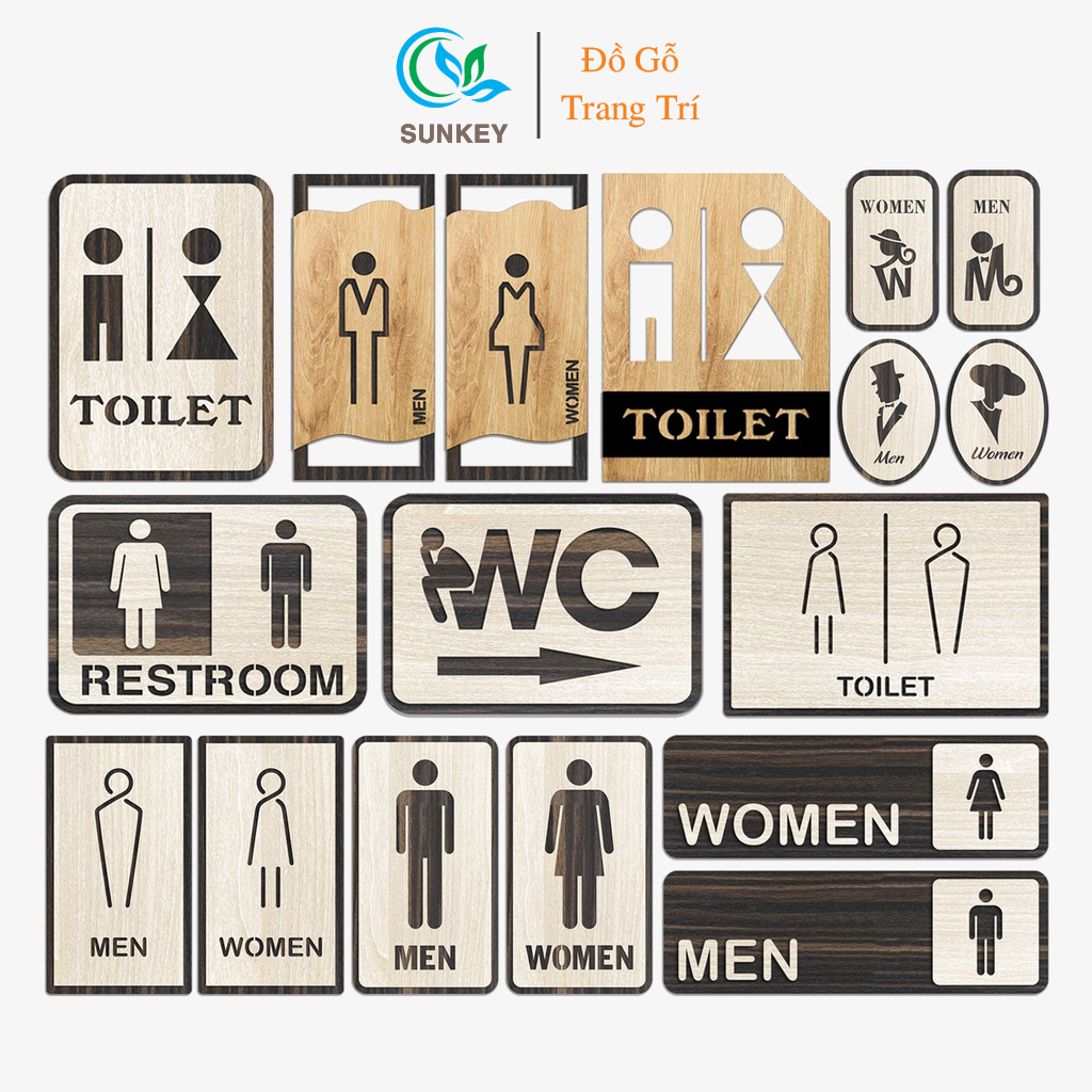 Bảng treo nhà vệ sinh - bảng toilet - kích thước 25x15 cm
