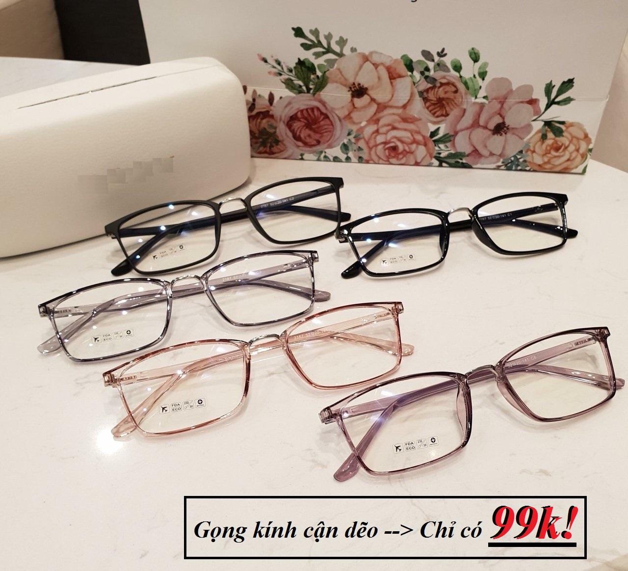 Gọng dẽo kính cận kiểu dáng hàn quốc-das