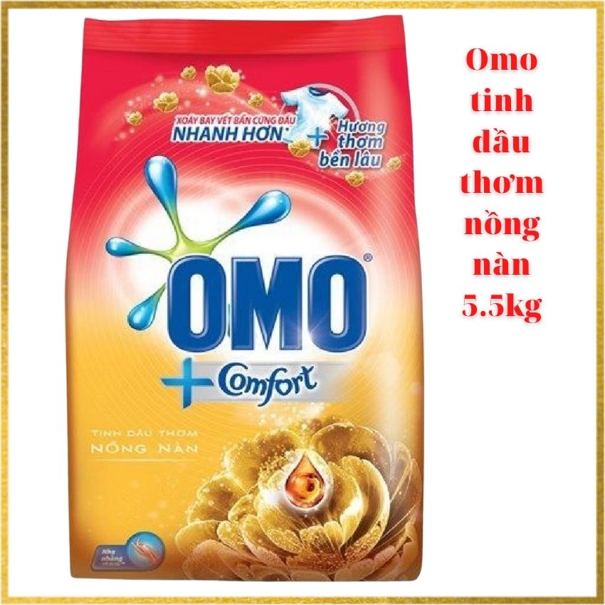 [HCM] Bột giặt OMO sạch cực nhanh 6kg MBGOM01, OMO thơm tinh dầu 5.5kg MBGOM02