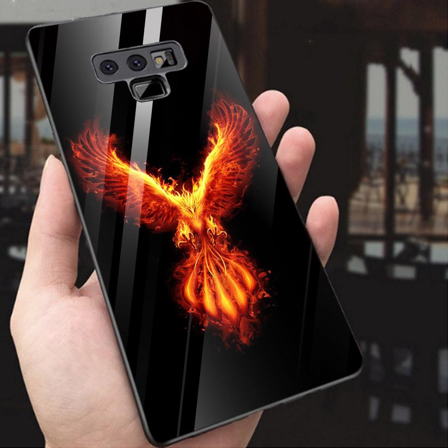 Ốp điện thoại kính cường lực cho máy Samsung Galaxy Note 9 - Phượng hoàng MS ABVTU003