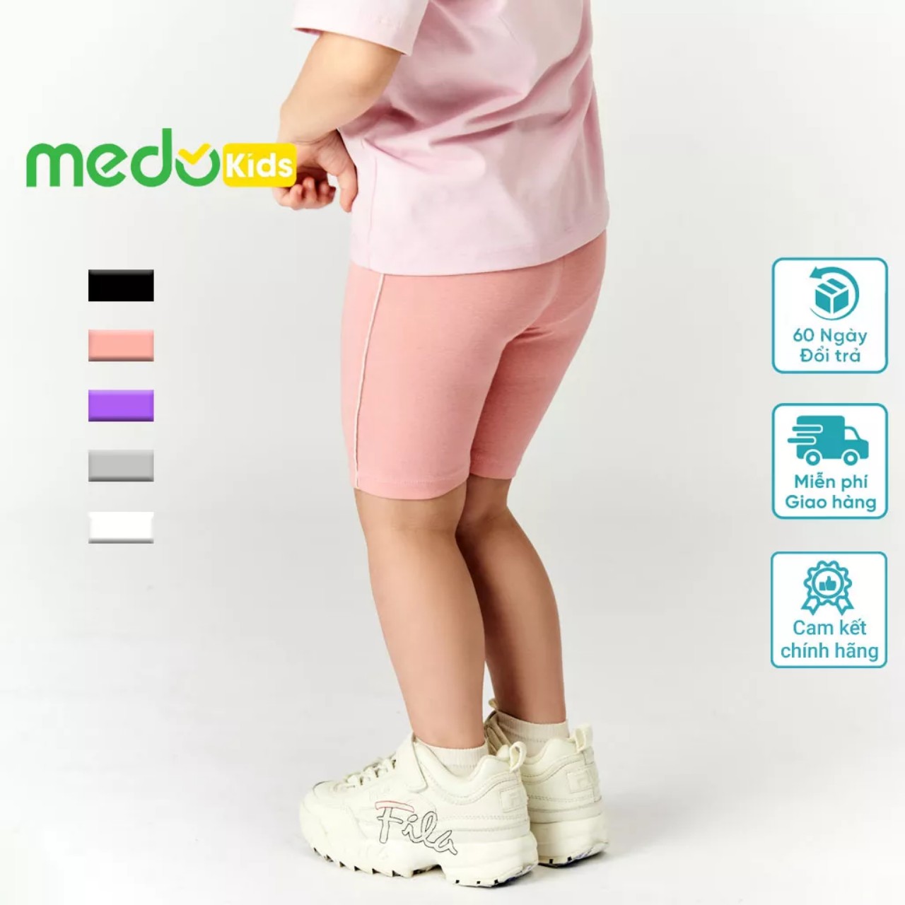 Medokids Quần legging bé gái MD11 quần đùi bé gái chất cotton tăm co dãn 4 chiều , mềm mại thoáng mát cho bé