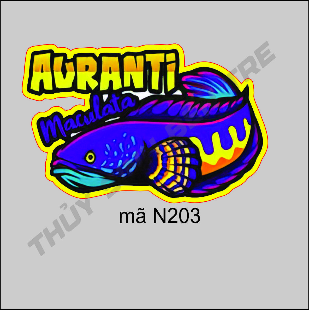 sticker - tem dán cá lóc cảnh 10cm - trang trí hồ cá theo phong cách indo - màu sắc bắt mắt - 7