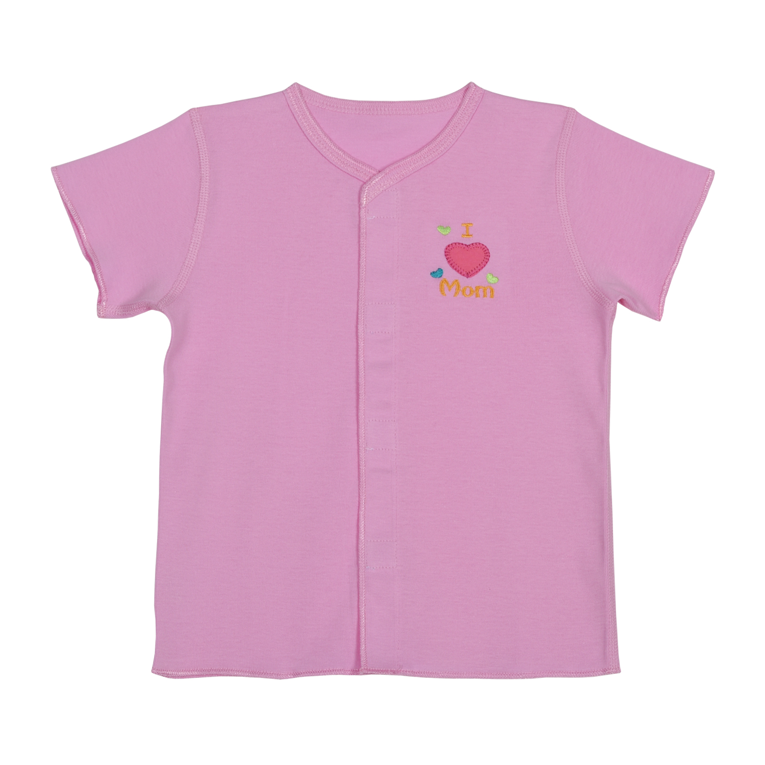 Áo sơ sinh cổ tim màu tay ngắn al0416- hello b&b