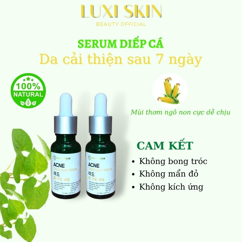 Serum sạch mụn hoàn toàn - serum diếp cá luxi skin - giảm mụn thâm rỗ