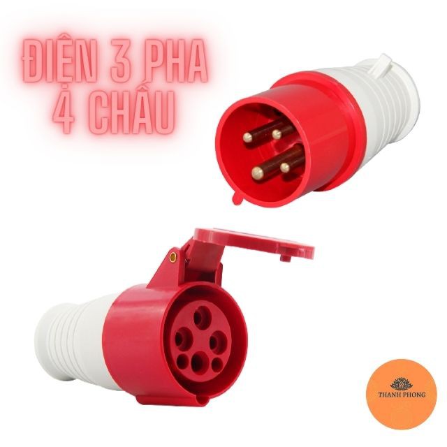 Phích Cắm Ổ Cắm Công Nghiệp 3 Pha 4 Chấu 16A 32A