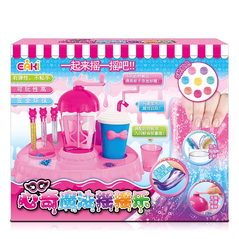Hàng mới về Slime bánh kem kỳ diệu, Đồ chơi nhựa dẻo làm bánh kem, DIY bánh kem EAKI, Đồ chơi làm bánh cho bé