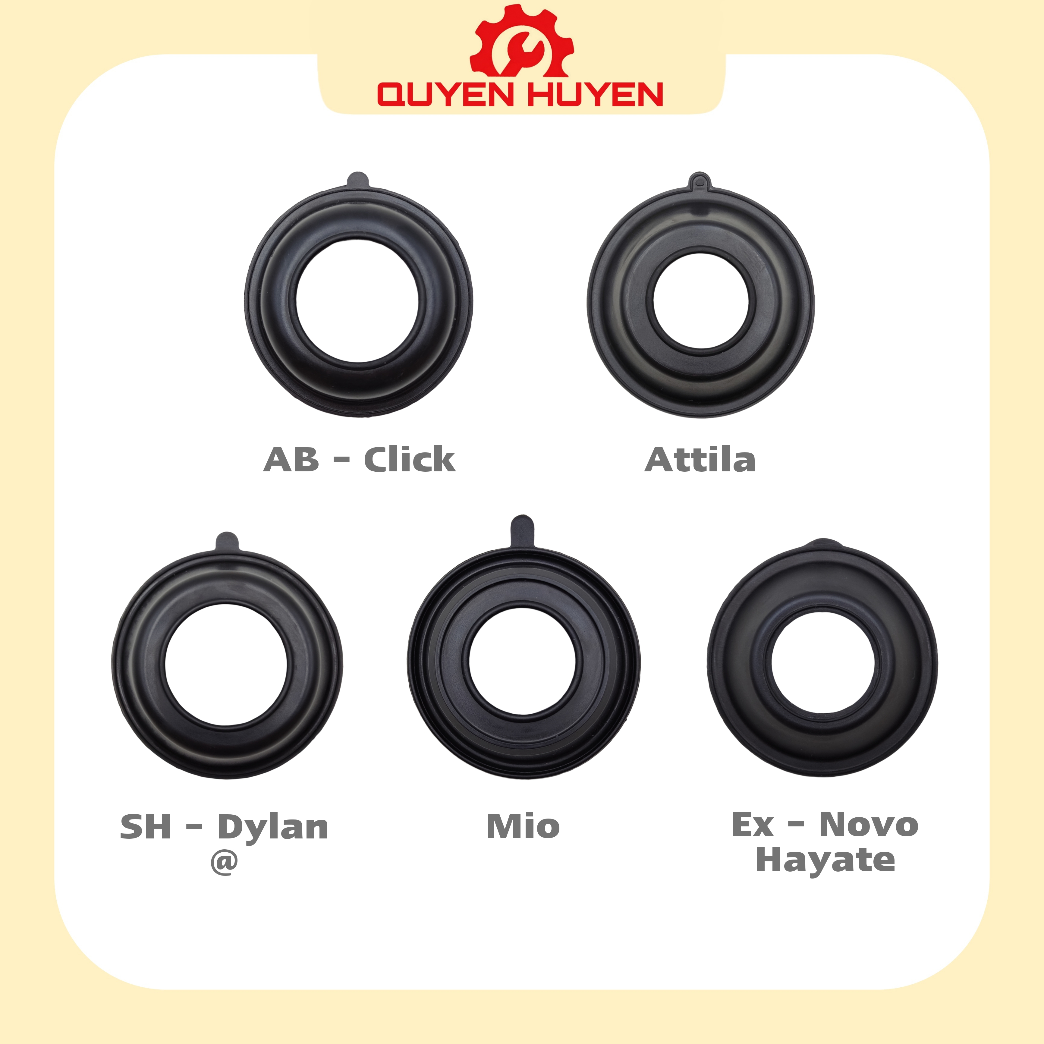 Dù ga xe máy - dù trái ga bình xăng con, chế hoà khí - air blade, click 110, sh, dylan, attila, mio, exciter, novo