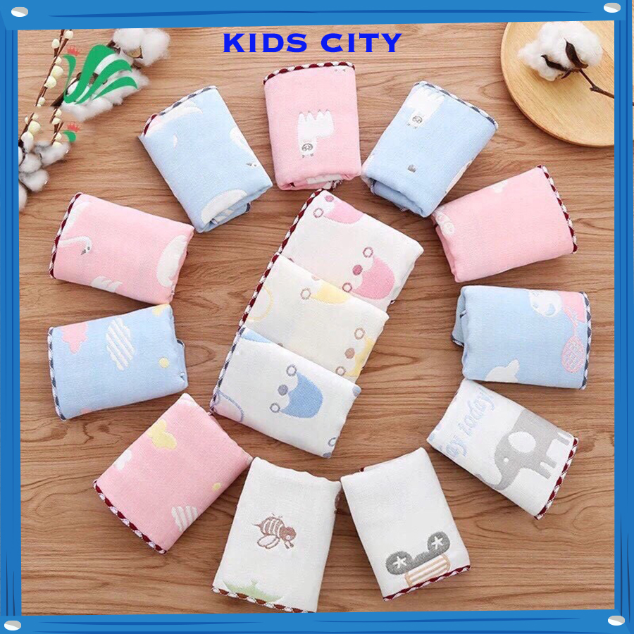 Set 5 Khăn Sữa Sợi Tre Cho BÉ -  Túi Zip Lee Lee Kid