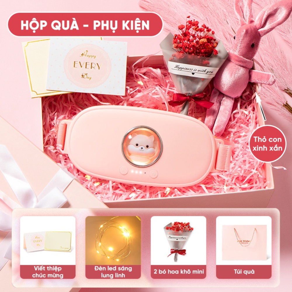 Đai Massage Làm Ấm Bụng M28 Kèm Hộp Quà 4 Chế Độ Kèm Massage Làm Ấm Bụng