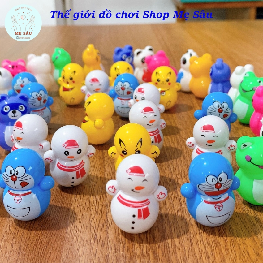 Đồ chơi lật đật Doraemon và Pikachu Shop Mẹ Sâu, lật đật mini cho bé siêu dễ thương ngộ nghĩnh, màu sắc tươi tắn, sinh động, phù hợp với độ tuổi tò mò, ưa khám phá của các bé