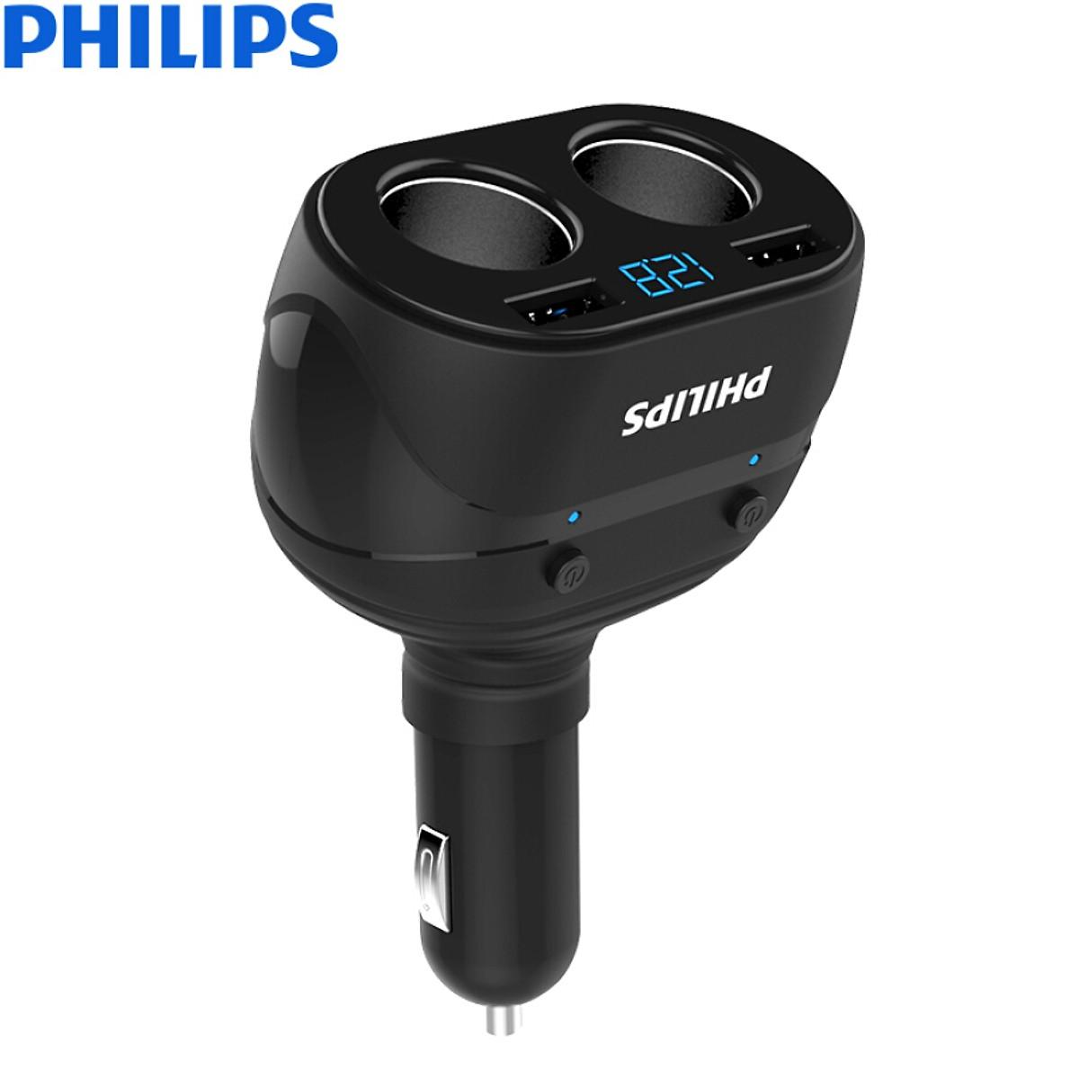Bộ chia tẩu sạc ô tô cao cấp philips dlp3521n