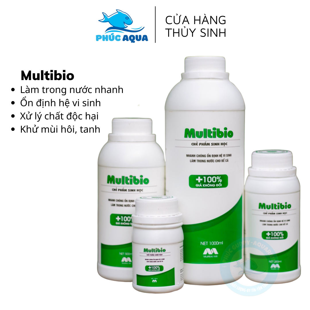 Vi sinh multibio làm trong nước nhanh, tạo hệ vi sinh cho bể cá