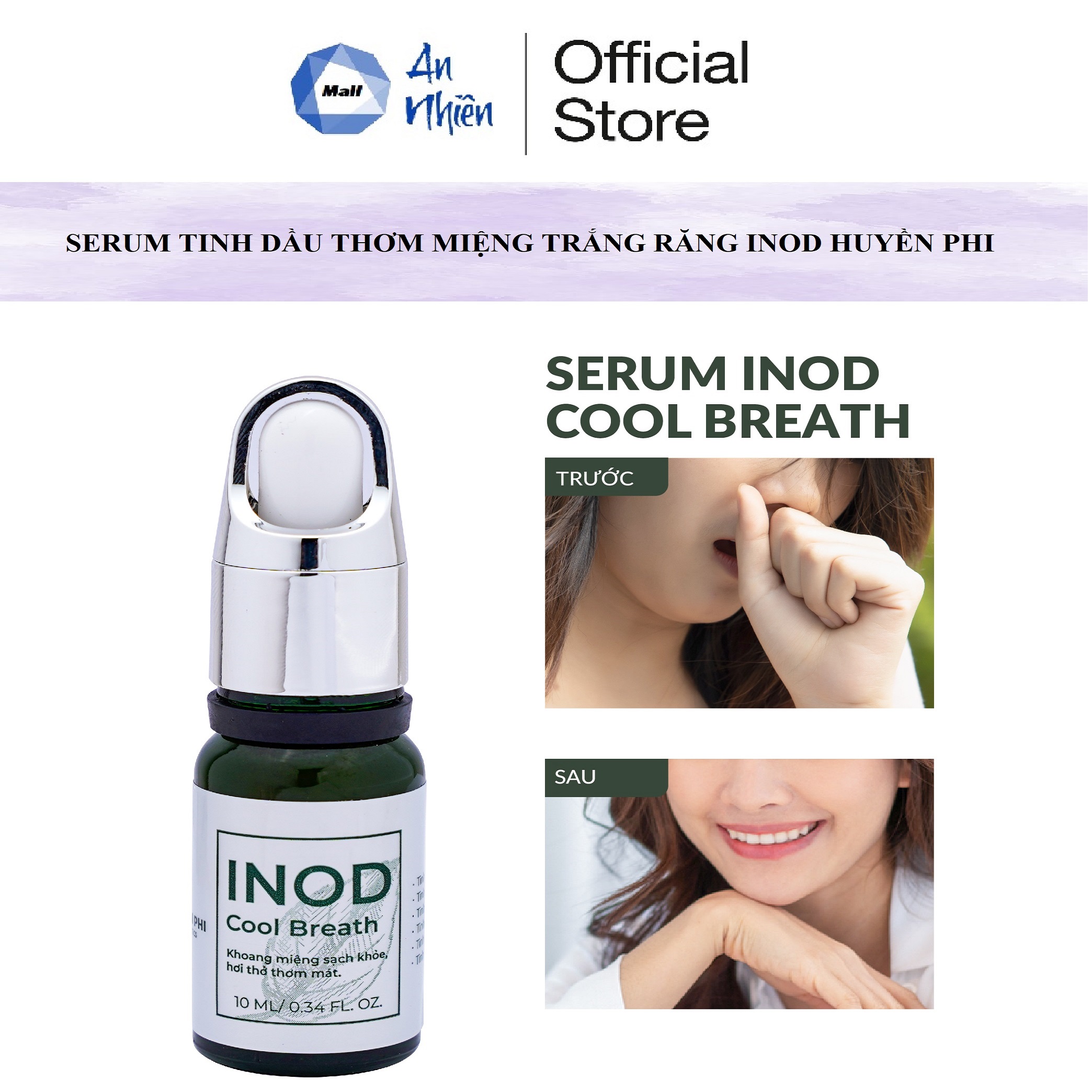 Serum Inod Tinh Dầu Hôi Miệng Trắng Răng Huyền Phi - Mẫu mới