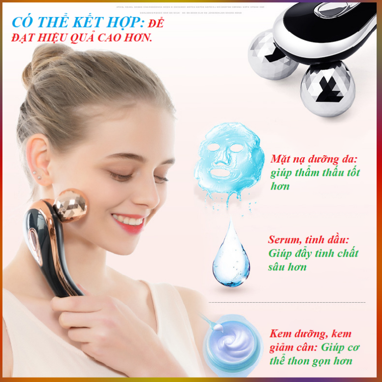 CON LĂN MASSAGE MẶT TẠO KHUÔN MẶT VLINE VÀ THON GỌN TOÀN THÂN 3D AL - 307