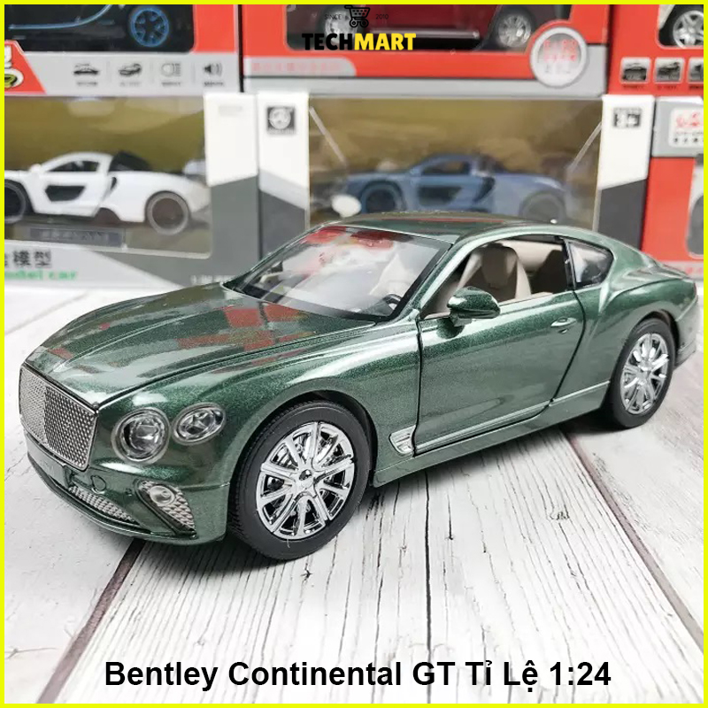 Xe mô hình trưng bày Bentley Continental GT  tỷ lệ 1:24, hãng XLG khung hợp kim có 3 màu Đen, Trắng, Xanh