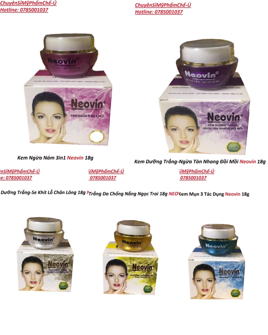 Kem NEOVIN 5 Loại Dòng18G