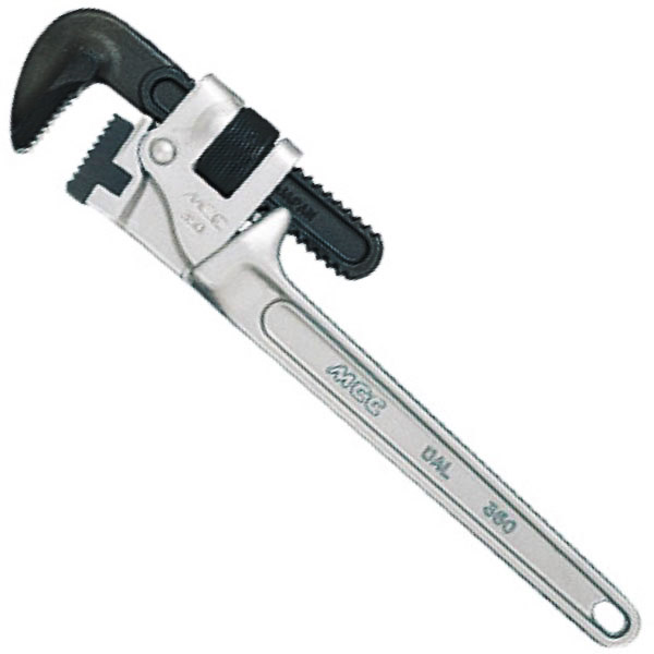 Mỏ lết răng cán nhôm pwdal35, loại heavy duty 350mm, mở ngàm ø61mm mcc - made in japan