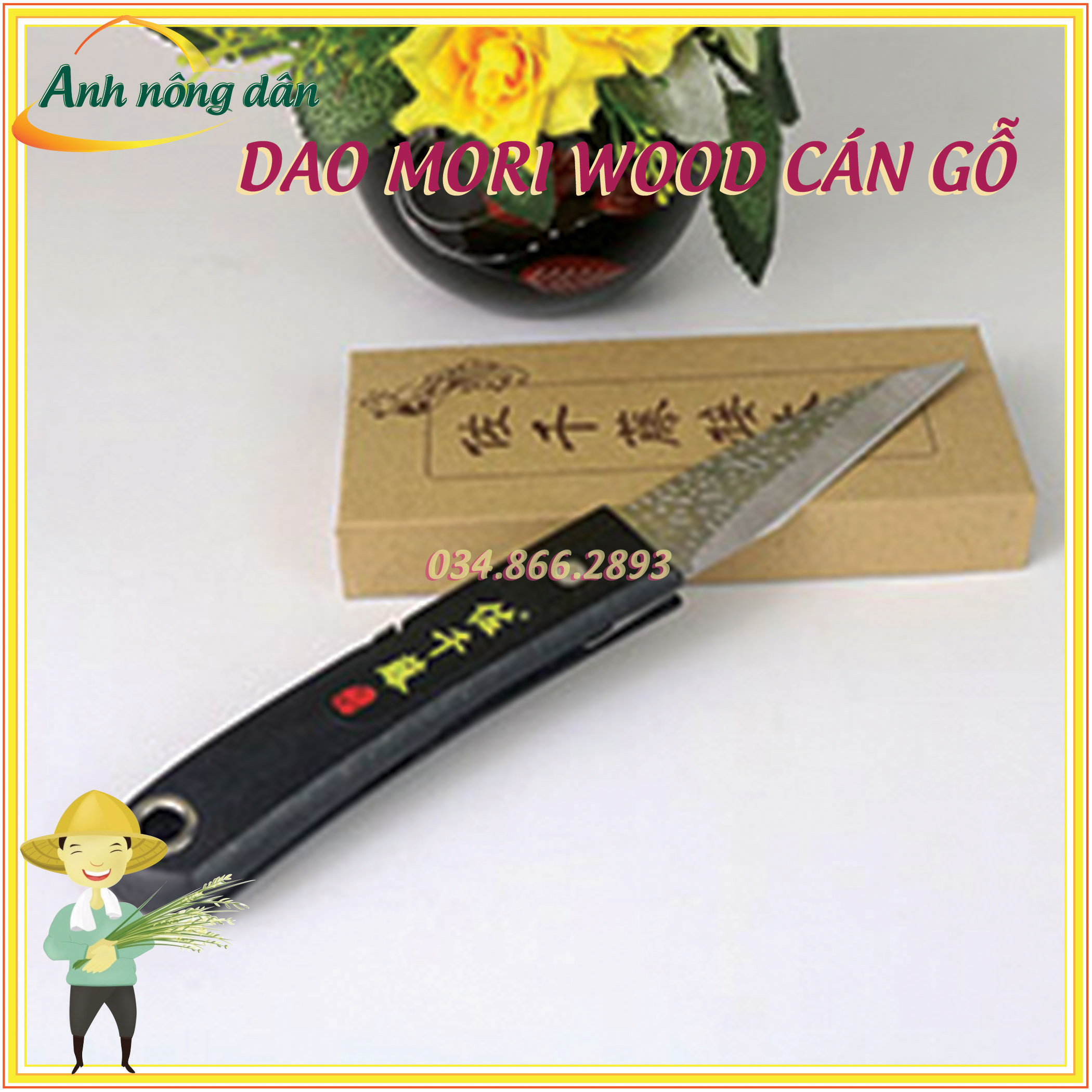 Dao ghép cành mori wood thép nhật cán gấp