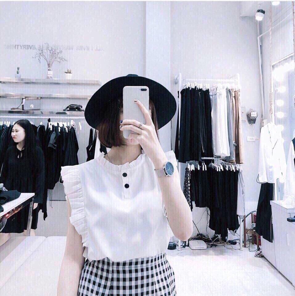 Sét áo cát hàn phối đầm kate tiểu thư dễ thương TTS0055