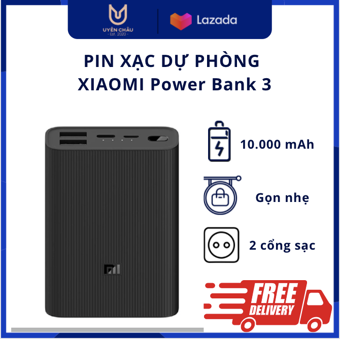Pin sạc dự phòng xi.aomi power bank 3 10,000mah ultra compact