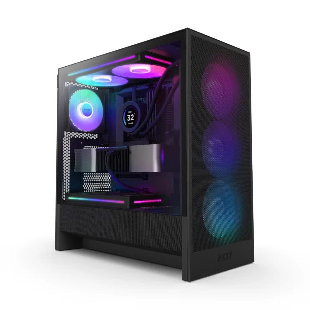 Vỏ Case NZXT H5 FLOW RGB (2024) All Black/ White V2 ( Mid Tower) - Hàng Chính Hãng
