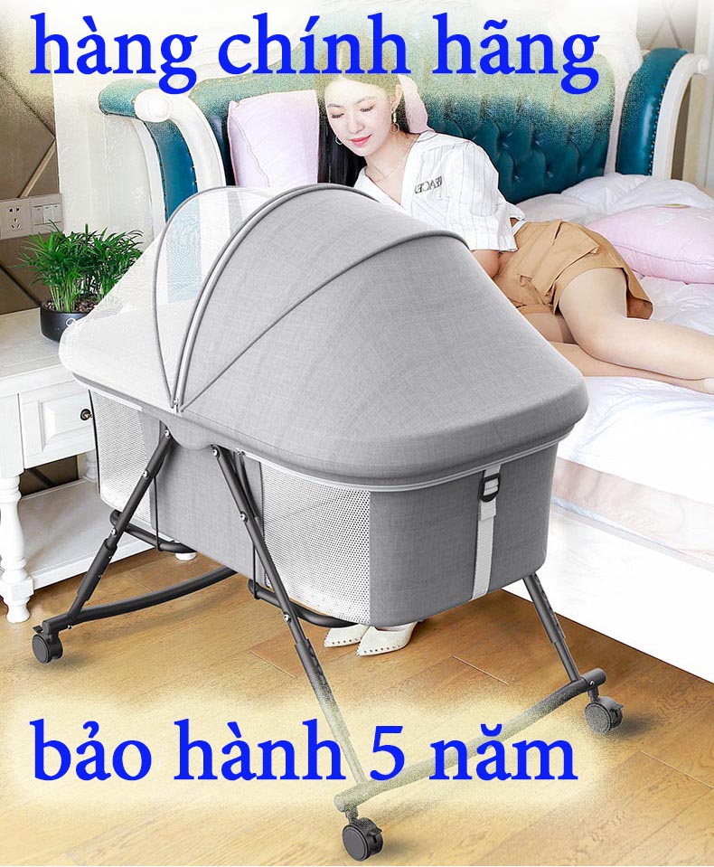 Nôi cho bé có thể tháo rời đa chức năng giường trẻ em di động giường nhỏ ghép giường lớn giường nôi có thể gấp gọn