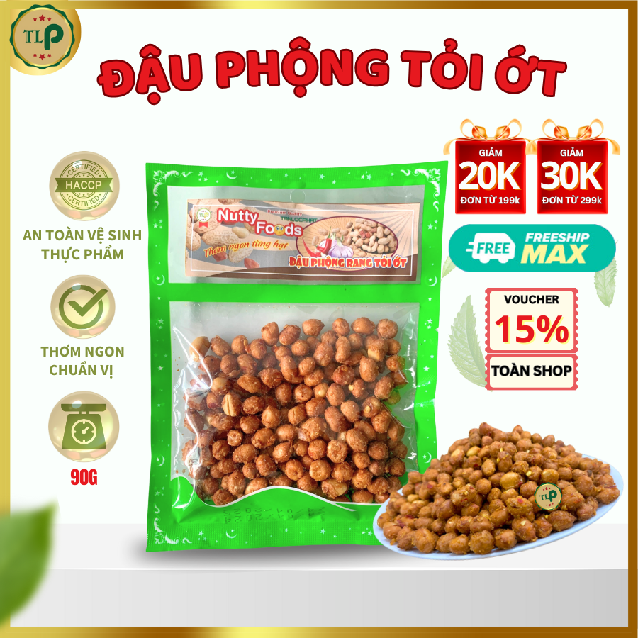 Đậu phộng tỏi ớt tân lộc phát bịch 90g