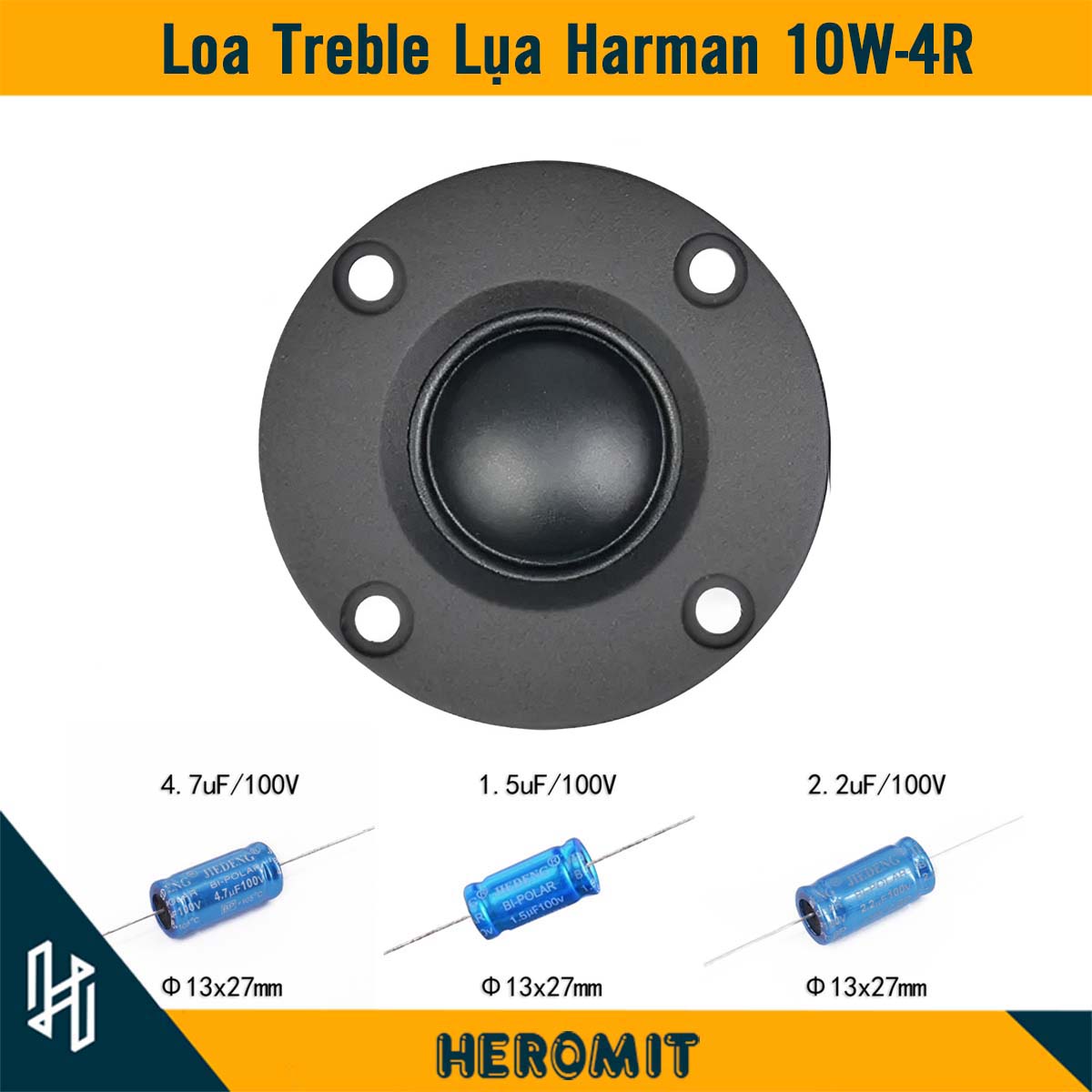 Loa treble harman tròn màng lụa 10w 4r từ neo