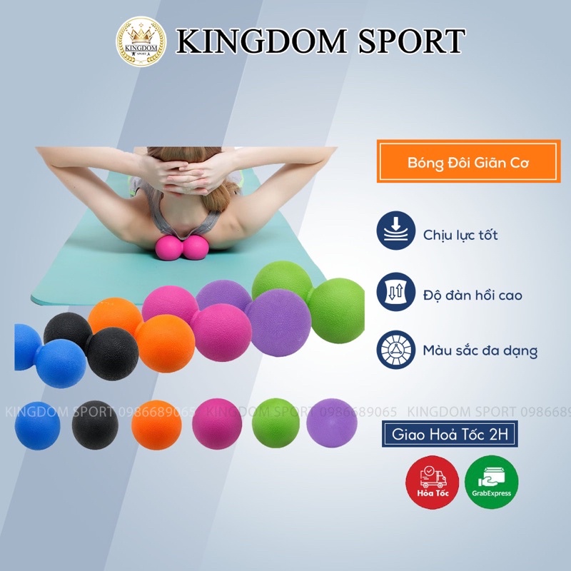 Bóng đôi massage giãn cơ, Bóng Cao Su giãn Cơ KSONE KINGDOM SPORT